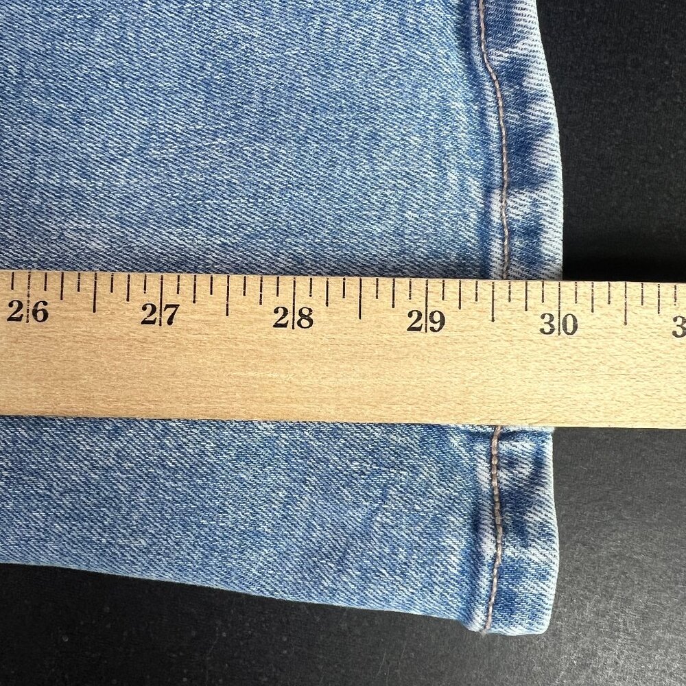 American Eagle Jean Women 26x30* Super High Rise Flare Blue Stretch Denim Tag 2R - Picture 12 of 16